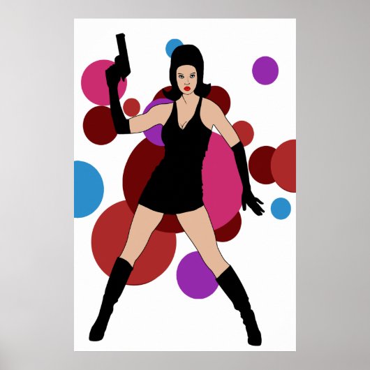 60er Spy Girl Poster (Vorne)