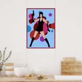 60er Spy Girl Poster (Küche)