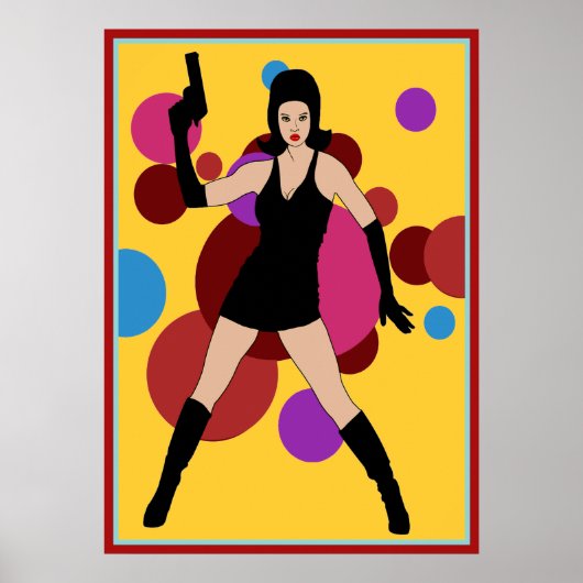 60er Spy Girl Poster (Vorne)