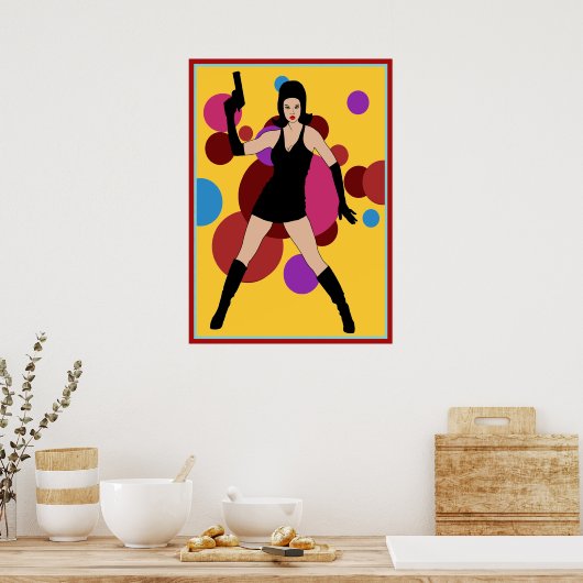 60er Spy Girl Poster (Küche)