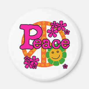 60er Style Peace Magnet