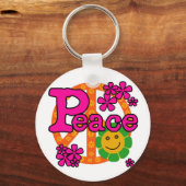60er Style Peace Schlüsselanhänger (Vorderseite)