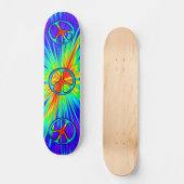 60er Style Peace Sign Skateboard (Vorderseite)