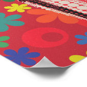 60er Thema Blume Kinderrückgabe Poster (Ecke)