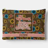 60er und 70er Floral Pink: Frauenförderung Zubehörtasche (Vorderseite)