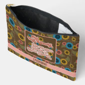 60er und 70er Floral Pink: Frauenförderung Zubehörtasche (Offen)