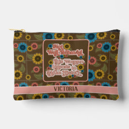 60er und 70er Floral Pink: Frauenförderung Zubehörtasche