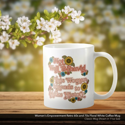 60er und 70er Floral White Kaffeetasse