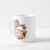 60er und 70er Floral White Kaffeetasse (Vorderseite Links)