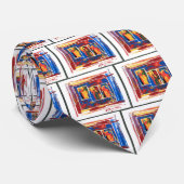 60er USA Statue of liberty painting Krawatte (Gerollt)