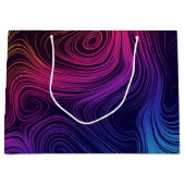 60er Vibe Circles & Wirbel Cooles Muster Große Geschenktüte (Vorderseite)