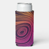 60er Vibe Circles & Wirbel Cooles Muster Selters Dosenkühler (Seltzer Vorderseite)