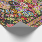 60er Vintag Persisch Türkisches Blumenmuseum Geschenkpapier (Ecke)