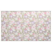 60er Vintage Blume Muster auf Khaki Stoff (Yard (91,4 cm))