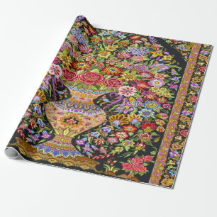 60er Vintage Persisch Türkisch Floral Art Decoupag Geschenkpapier