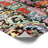 60er Vintages Muster der persischen Blume Poster (Ecke)