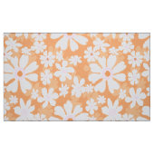 60er wirft Blume auf Sherbert-Orange Stoff (Fat Quarter (45,7 x 55,9 cm))