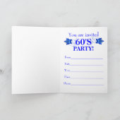 60ereinladung mit Discoball und Regenbogen des Einladung (Innenseite)