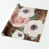 60lb Umschlagpapier Roll Geometric Garden Rose Geschenkpapier (Ungerollt)