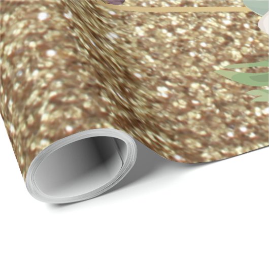 60lb Umschlagpapier Roll Geometric Garden Rose Geschenkpapier (Rolleneckpunkt)