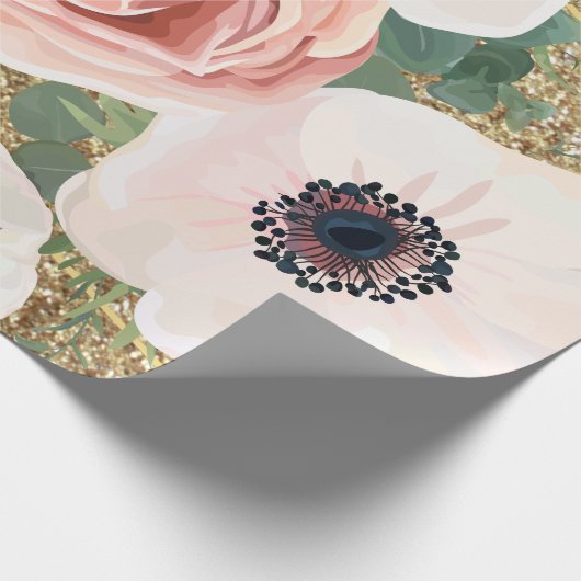 60lb Umschlagpapier Roll Geometric Garden Rose Geschenkpapier (Ecke)