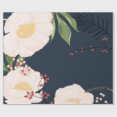 60lb Wrapping Paper Roll Baby Pink Cosmos on White Geschenkpapier (Flach)