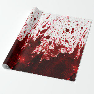 60lb Wrapping Paper Roll Blood Spritzer Vampire Go Geschenkpapier