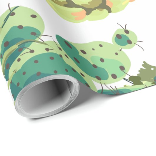 60lb Wrapping Paper Roll Bohemisch Cactus succulen Geschenkpapier (Rolleneckpunkt)