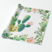 60lb Wrapping Paper Roll Bohemisch Cactus succulen Geschenkpapier (Ungerollt)