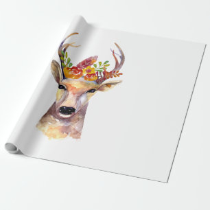 60lb Wrapping Paper Roll boho Hirsch Buck Head Bro Geschenkpapier