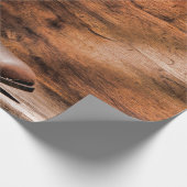 60lb Wrapping Paper Roll Cowboy Boots Barn Wood Ru Geschenkpapier (Ecke)