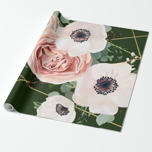 60lb Wrapping Paper Roll Geometric Garden Hunter Geschenkpapier (Ungerollt)