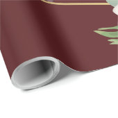 60lb Wrapping Paper Roll Geometric Garden Wein Geschenkpapier (Rolleneckpunkt)