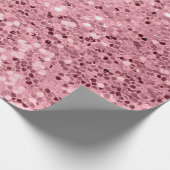 60lb Wrapping Paper Roll Rose Gold Glitzer Geschenkpapier (Ecke)