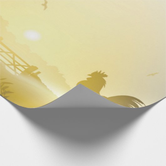 60lb Wrapping Paper Roll Sunny Morning Farm Countr Geschenkpapier (Ecke)