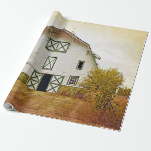 60lb Wrapping Paper Roll Sunset Barn Country Rusti Geschenkpapier