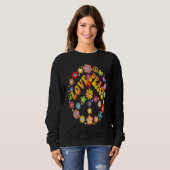 60s70s Tie Dye Peace Sign Hippie Sign Love Sweatshirt (Vorne ganz)