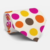 60s 70s Boho Polka Dot Hippy Retro Tie Krawatte (Gerollt)