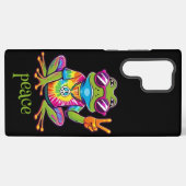 60s 70s Hippy Hippie Peace Frog Samsung Galaxy Hülle (Rückseite (Horizontal))