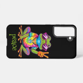 60s 70s Hippy Hippie Peace Frog Samsung Galaxy Hülle (Rückseite (Horizontal))