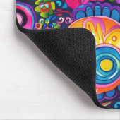 60s 70s Hippy Hippie Psychedelic Mousepad (Ecke)