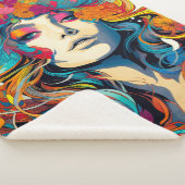 60s 70s Hippy Woman Psychedelic Hippie Sherpadecke (3/4)