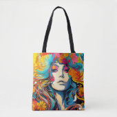 60s 70s Hippy Woman Psychedelic Hippie Tasche (Vorderseite)