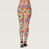 60's, 70's Retro Groovy Throw Kissen Leggings (Rückseite)