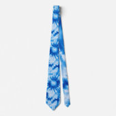 60s Hippie Blue Tie Dye Retro Necktie Krawatte (Vorderseite)