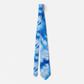60s Hippie Blue Tie Dye Retro Necktie Krawatte (Rückseite)