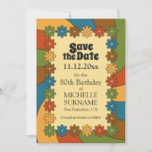 60s Inspired Birthday Party for Retro Enthusiasts  Save The Date (Vorderseite)