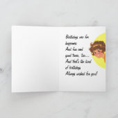 60's Music Girl Happy Geburtstag Karte (Innenseite)