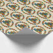 60s Music in Retro Color on Soft Sand Geschenkpapier (Ecke)