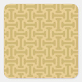 60s Paper Pattern Quadratischer Aufkleber (Vorderseite)